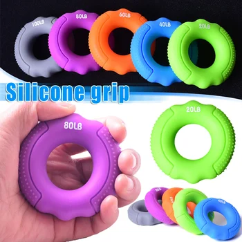 

Newly Silicone Finger Gripper Hand Resistance Band Grab Ring Stretcher Wrist Finger Forearm Trainer BN99
