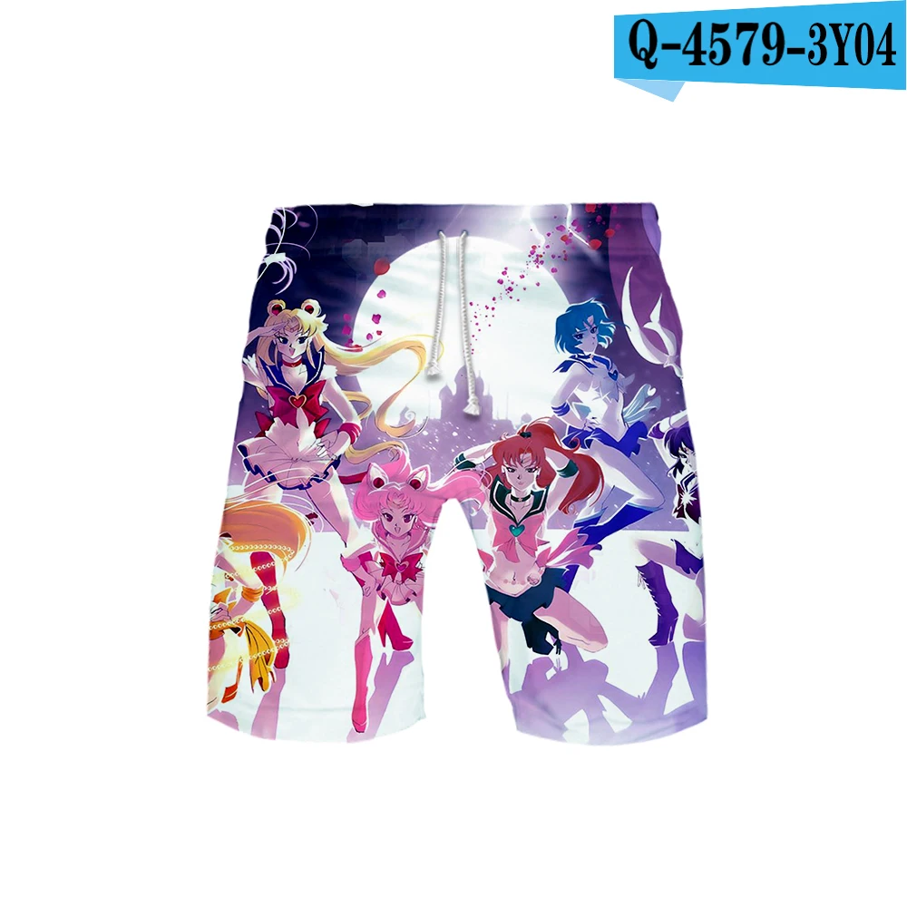 3D Sailor Moon/шорты для женщин; Лидер продаж; модные повседневные стильные летние шорты с принтом для девочек; пляжные шорты для отдыха - Цвет: 3D