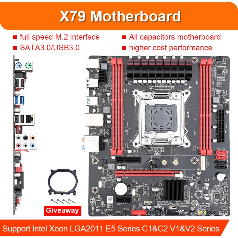

Jingsha X79 motherboard LGA2011 ATX USB3.0 SATA3.0 PCI-E NVME M.2 SSD support REG ECC memory and Xeon E5 processor