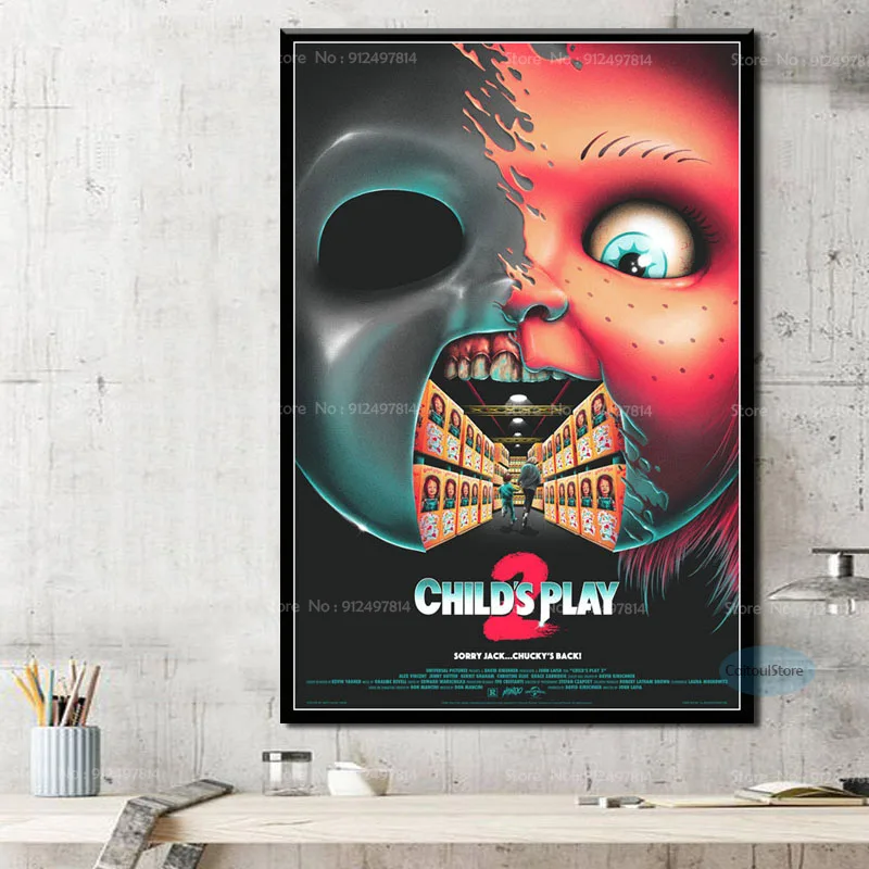 Classic Chucky Horror Movie Character Wall Art Poster Prints Canvas Painting Printing Picture For Decoration Living Room Bedroom 