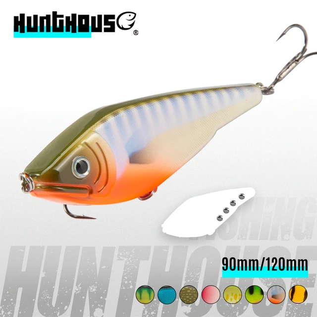 Hunthouse 90&120mm Jerkbait Fishing Lure Musky Pike Lure Pencil Bait Slow  Sinking Jerk Bait for Fishing Pike Jerkbait - AliExpress