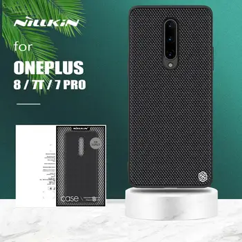 

for Oneplus 8 7T 7 Pro Case Nillkin 3D Textured Nylon Back Cover Soft Touch Edge Business Phone Case for Oneplus 8 7T 7 Pro Case