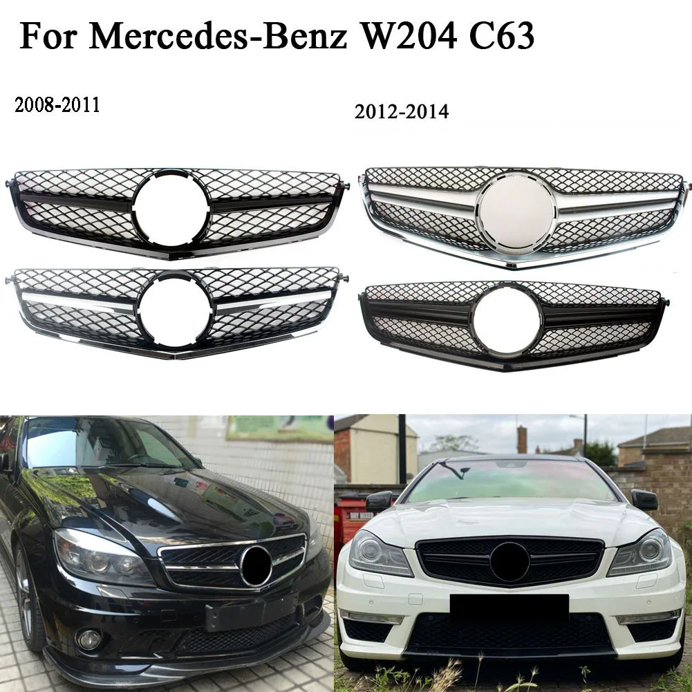 Front Racing Bumper Car Grill Bar Upper Cover For Mercedesbenz W204
