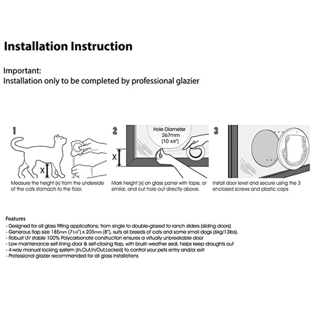 Поставки с вкладышем Круглый прозрачный 4 Способа Блокировки входного окна безопасности Кот ворота отверстие животное щенок Pet дверь котенок маленькие собаки