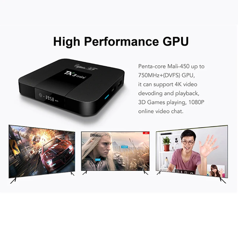 ТВ приставка US Captain HF TX3 Mini S905W четырехъядерный процессор 2 4 ГГц Wi Fi Android 8 1