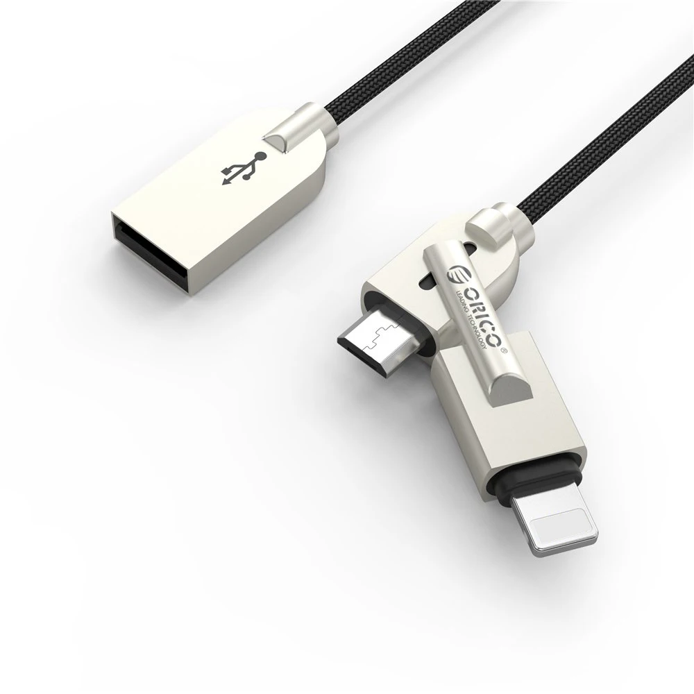 ORICO 2 в 1 USB для освещения и Micro USB кабель для зарядки и синхронизации Шнур для huawei iPhone x 8 plus iPad Android смартфон