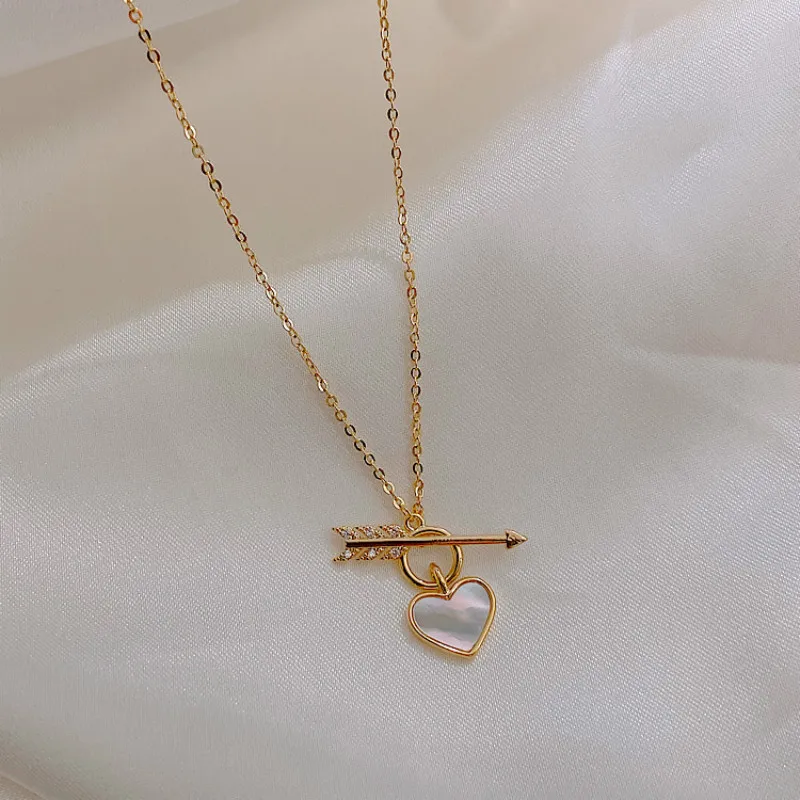 2020 Korean New Fashion Simple Pendant Necklace Temperament Love Versatile Collar Chain Female Jewelry | Украшения и аксессуары
