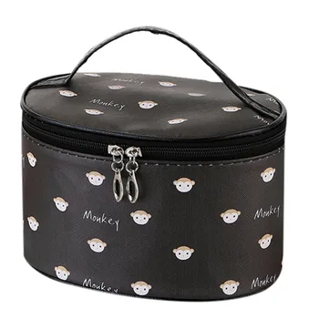 

Women's Travel Cosmetic Bags Simple Diamond Lattice Zipper Makeup Bags Organizer Large Capacity Toiletry Bag Make Up Case @C28