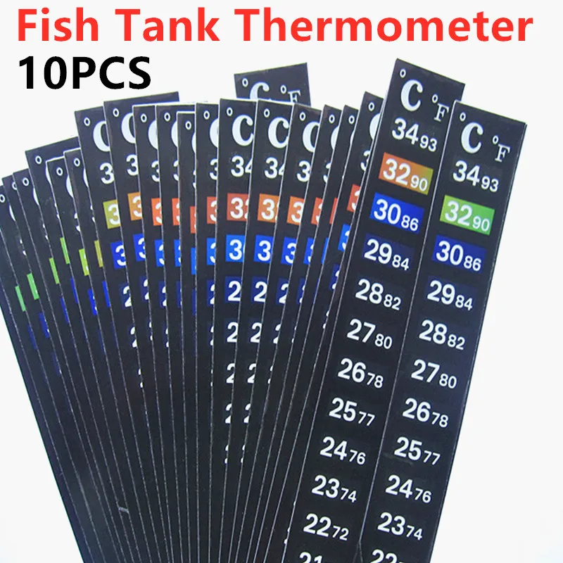 Termómetro Digital para tanque de peces, pegatina de temperatura, termómetro de doble escala con palo, accesorios para acuario, 2021