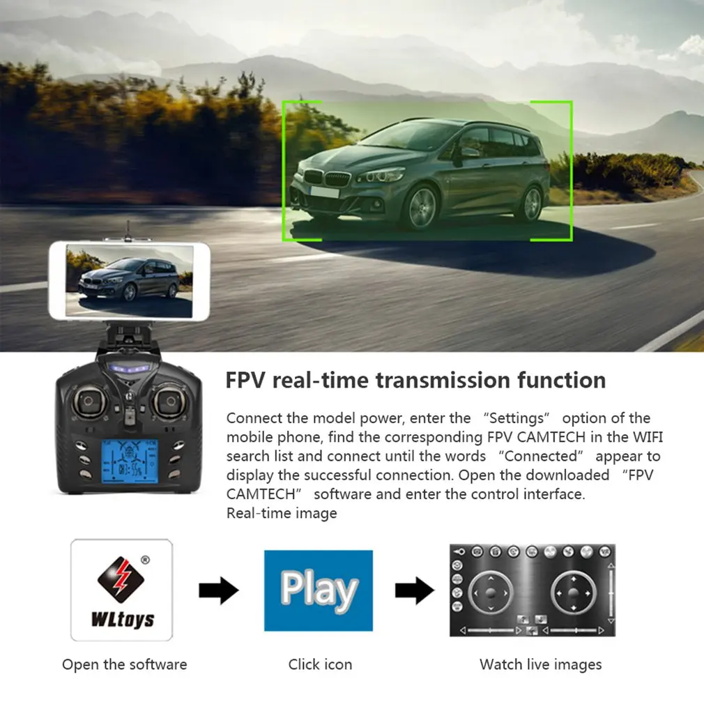 Wltoys Q333 Дрон трехступенчатая деформация воздушный четырехосный самолет в реальном времени изображение Дрон с передачей FPV RC вертолет