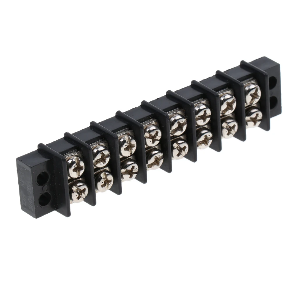Marine Boat 8Position 450V 30A Double Row Terminal Block Screw Bus Bar