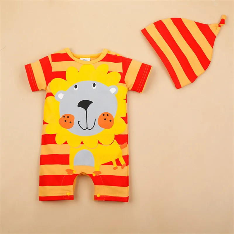 Newborn baby cotton rompers lovely Rabbit ears baby boy girls short sleeve baby costume Jumpsuits Roupas Bebes Infant Clothes