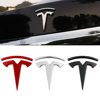 

1Pcs 3D Metal Emblem For Tesla Model 3 Model X Model S Logo Car Trunk Window Body Decals Sticker Badge Decoration Accessories