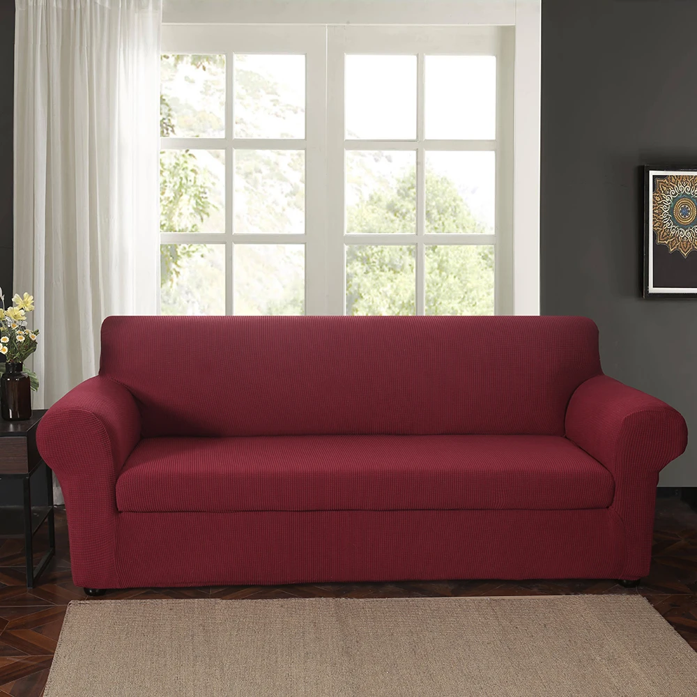 Модные жаккардовые эластичные стрейч-чехлы для диванов секционные диванные Угловые чехлы для мебели кресла домашний декор - Цвет: C