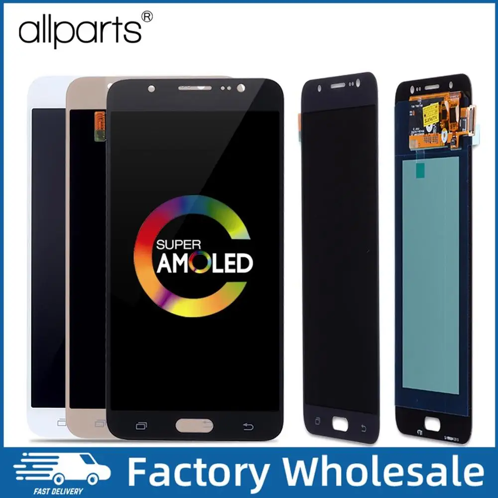 Цена Дисплей для SAMSUNG Galaxy J7 2016 J710 J710F font b LCD b font в сборе с тачскрином на рамке Оригинал черный белый золотой