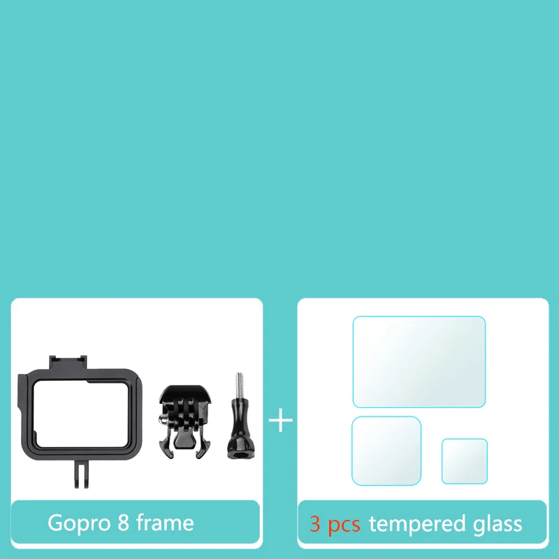 Для Gopro Hero 8 Металлическая Рамка металлический чехол из алюминиевого сплава с защитной рамкой Набор для экшн-камеры чехол Аксессуары - Цвет: option 2
