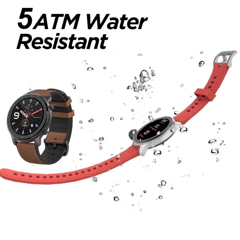 Skup Wersja globalna amazfit gtr 47mm smart watch ekran amoled 24 jego bateria starcza na cały dzień pracy zegarek gps 50ATM wodoodporna pływanie