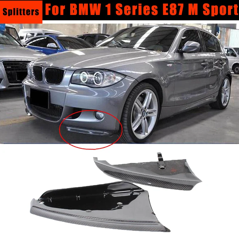 Накладки для переднего бампера из углеродного волокна BMW 1 серии E87 M Tech Sport Bumper 2007