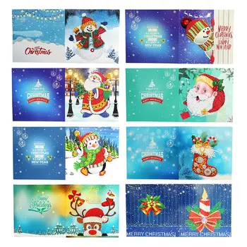 

1 Set Interesting Exquisite Lovely Diamond Painting Christmas Cards
