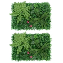 2 шт искусственные зеленые горшечные растения газоны ковер из искусственной травы настенная панель домашний сад стены Ландшафтный миниатюрный газон фон Decora