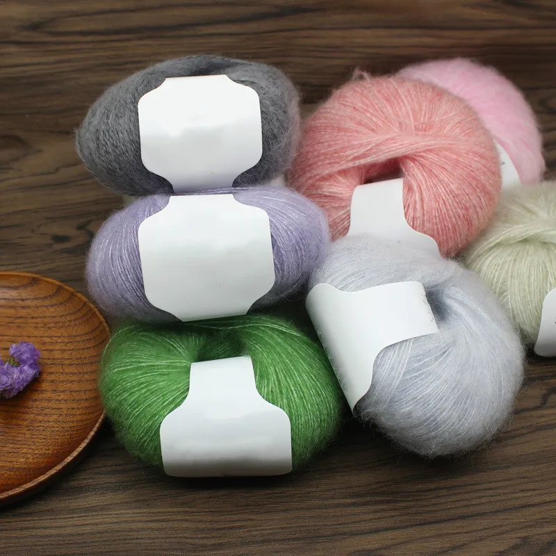 25G Lana Mohair Tessuta A Mano Giovane Mohair Lana Fine Sciarpa Tessuta Scialle Palla Di Lana Esterna Filato Di Lana Filato Per Maglieria Maglieria