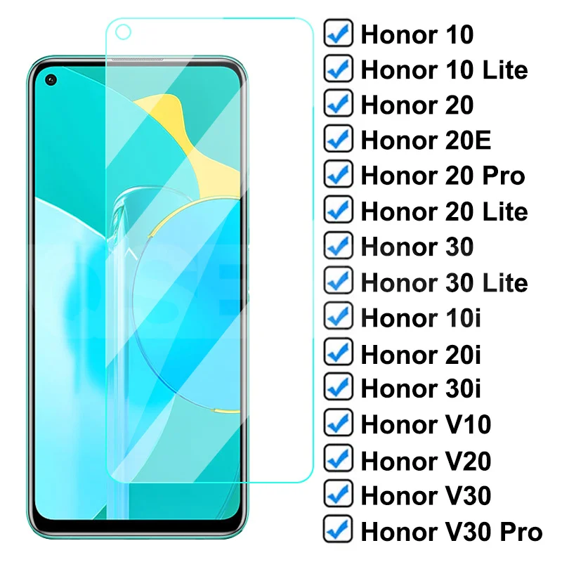 Закаленное стекло 9D для Huawei Honor 30 20 10 9 Lite V30 V20 V10 20E 30i 20i 10i | Мобильные телефоны и