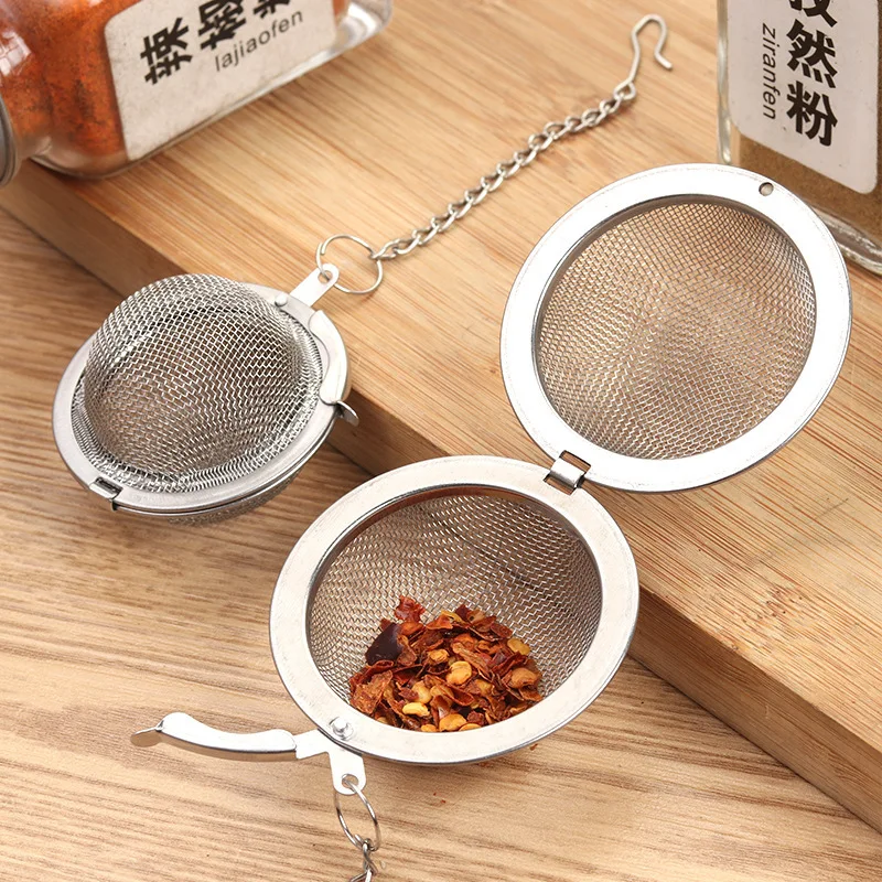 4 Size Stainless Steel Tea Infuser Sphere Locking Spice Tea Ball Strainer Mesh Infuser Filter Kitchen Accessories tea infuser tea strainer tea filter
