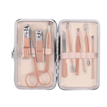 

Stainless Steel Beauty Nail Set Nail Clippers Set Nail Clippers Manicure Hand Tool Sets with PU Bags