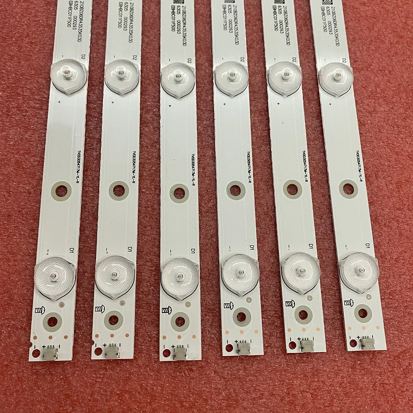 12 pièces bande de rétroéclairage LED pour 49PUT4900 49PFS5301 49PUF6701 EVTLBM490E0601-AK-3 R EVTLBM490E0501-AJ-3 L 01N27 01N28 LBM490E0601