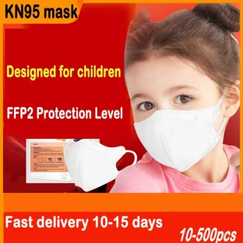 

1-300pcs children's masks kn95 mascarillas niños Mouth cap 5 layer filter waterproof dustproof mascherine in stock ffp2 masks