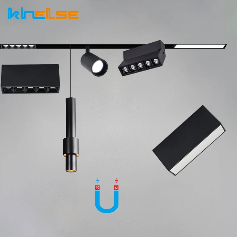 

Magnetic Track Light 20W Led Hanging Light Khelse Adjustable Track Rail Ceiling Living Room Hotel Villa Lights Fixture Lamps