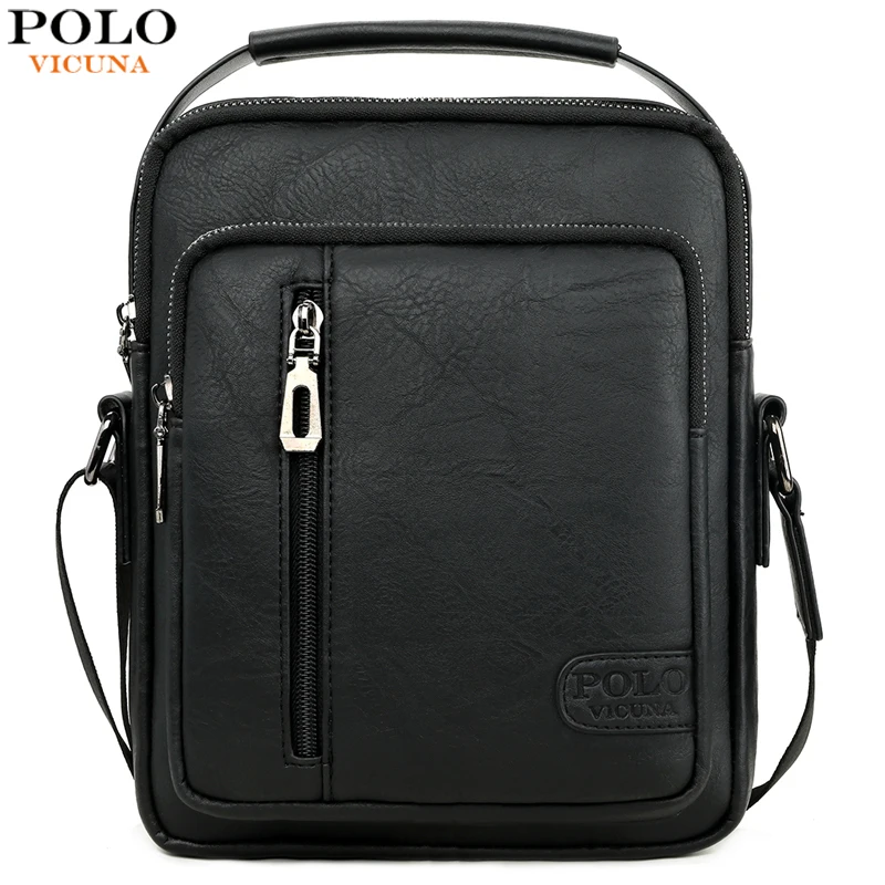 VICUNA POLO High Quality font b Mens b font Leather Messenger font b Bag b font