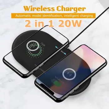 

2 in 1 Wireless Fast Car Charger Pad 20W Quick Charging For iPhone8/ Xs Max Etc