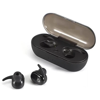 

Wireless Earphone Stereo Earbud Waterproof TWS V5.0 Mini Earphone, Touch-Control Bluetooth Earphone(Black)