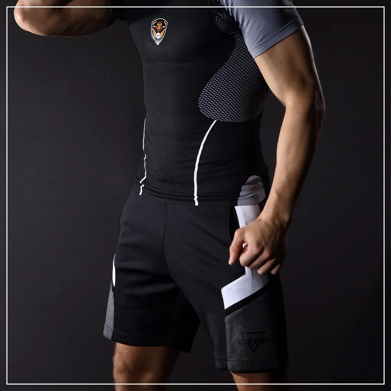 

MTP Sports Shorts Men's Spring Summer Running Fitness Training Pants Shorts Quick-Dry Breathable Loose-Fit Basketball-jue li