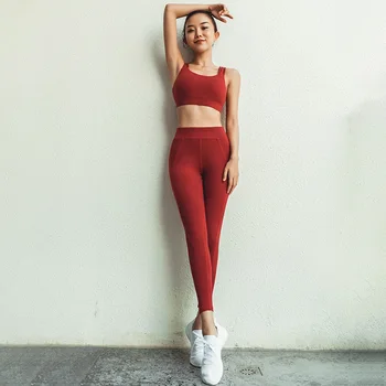 

New 2020 Women's Yoga Set 2-Piece Set Women Seamless Sports Suit Gym Exercise Clothes Yoga Sports Bra + Tight Pants sportswear