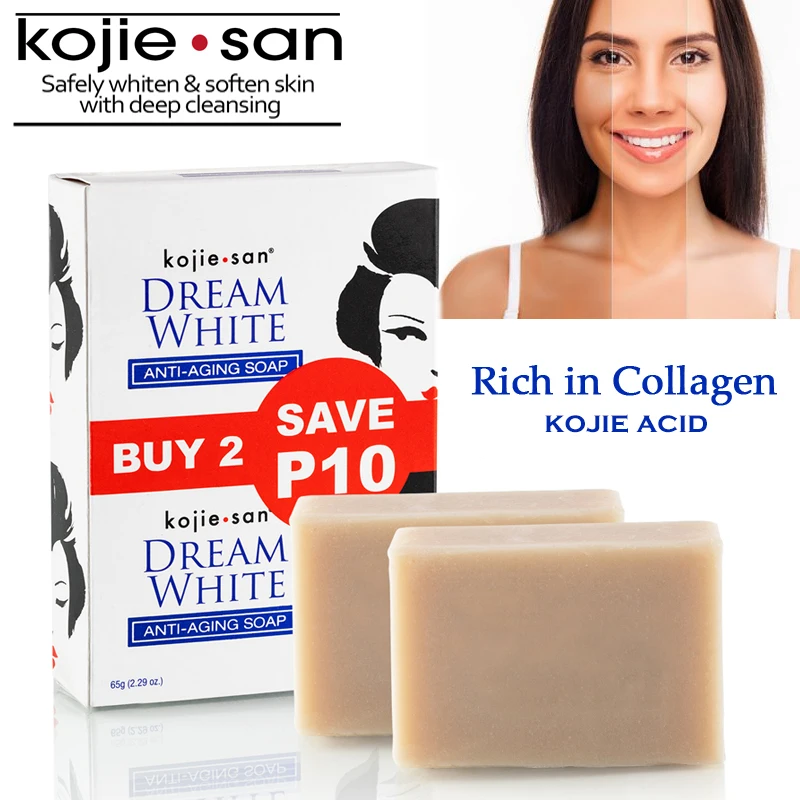 Белое антивозрастное мыло Kojie San Dream отбеливание кислотой Kojic ручной работы