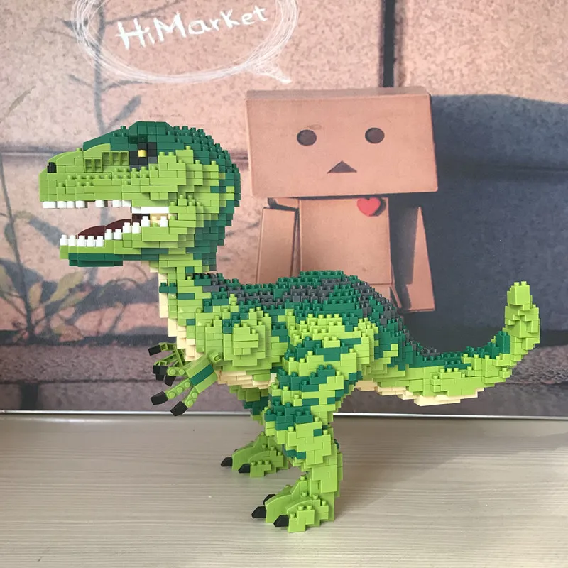 Balody Jurassic Dinosaur Velociraptor DIY Diamond Mini Building Nano Blocks Toy 