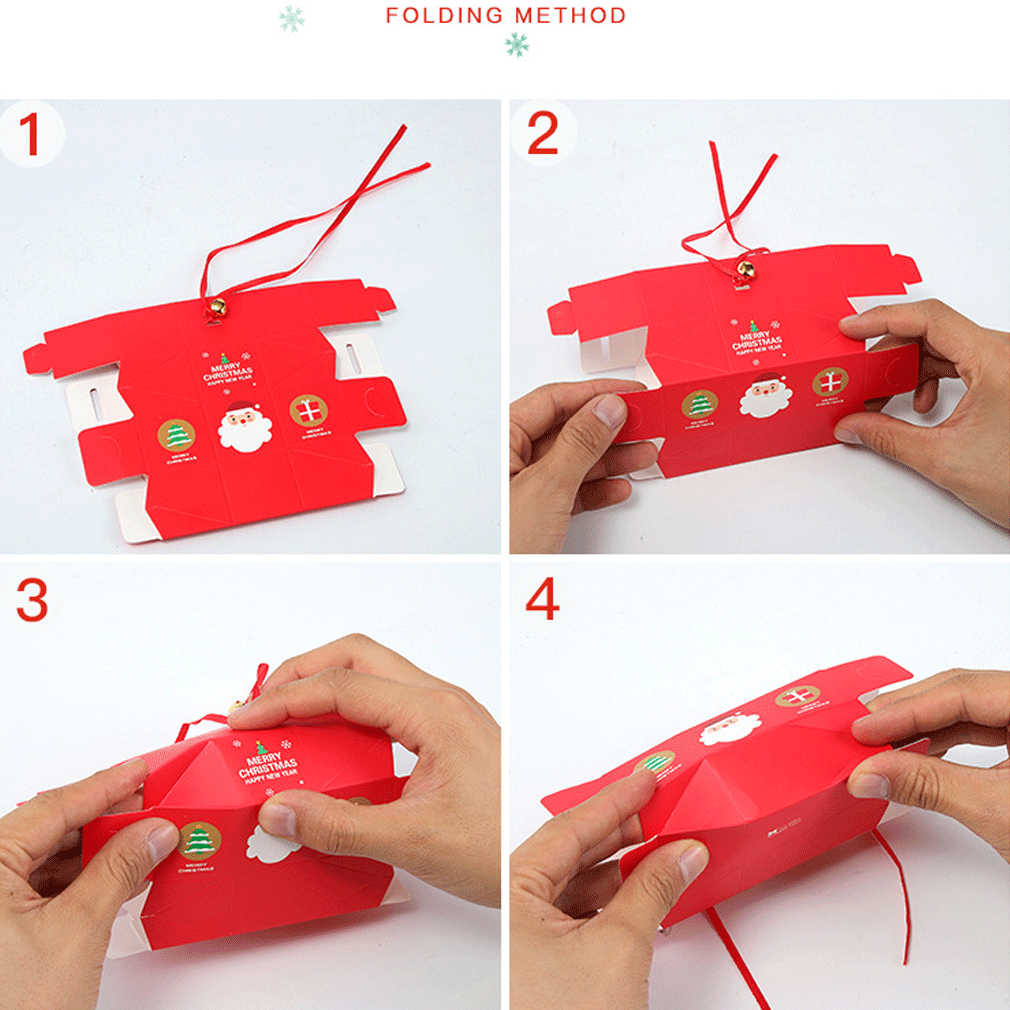 Чулки 10 шт креативная Веселая коробка с рождественскими конфетами бумажная сумка рождественская ель подарок коробка