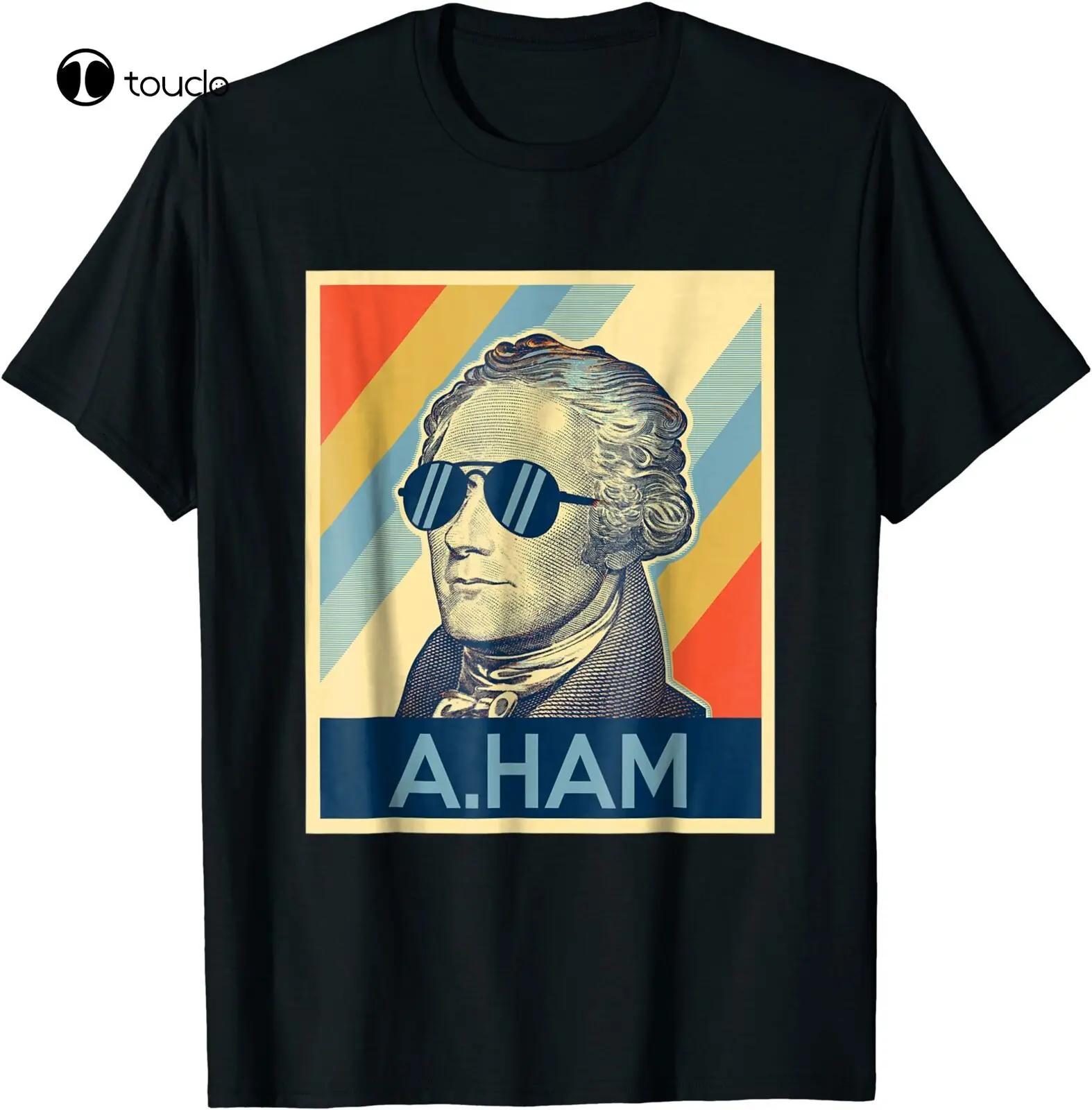 

Hamilton Wearing Sunglasses Funny Gift T-Shirt Black S-3Xl