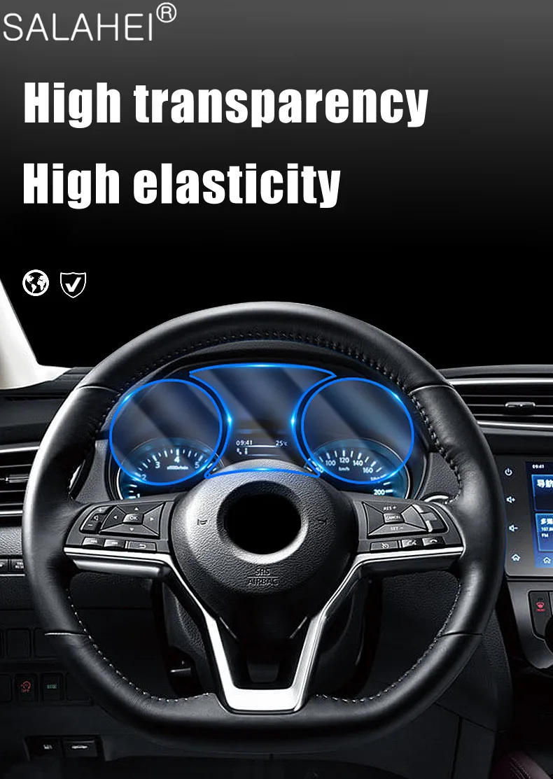 For Nissan Teana 2019 Qashqai 2016-2019 Dashboard Membrane Protective Film Car Instrument Panel Screen Protector TPU Film