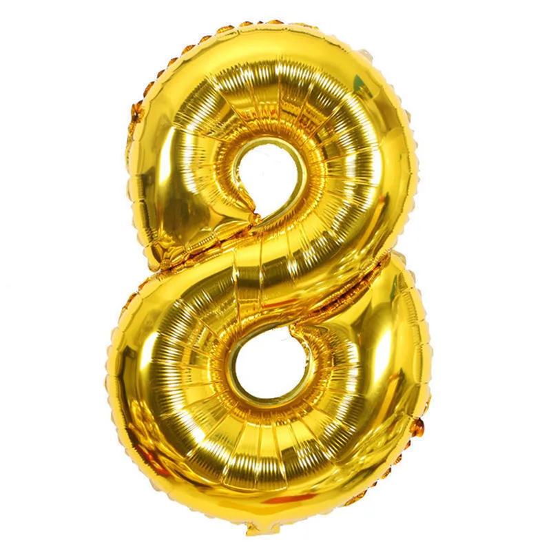 Свадебные украшения шары 32 дюйма большие воздушные шары в форме цифр День Рождения украшения фольгированные шары украшения для взрослых - Цвет: Gold 8