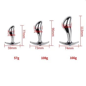 Underwear outdoor rainbow small medium large size metal anal beads butt plug dildo vaginal unisex insert sex toy for men women 6