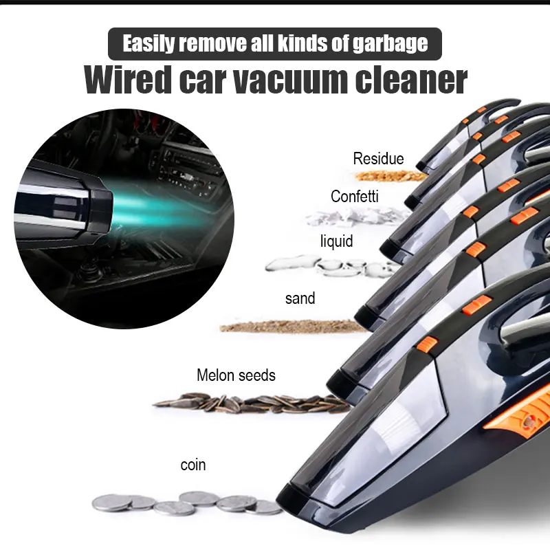 

Dust Catcher Car Dust Collector Car Vacuum Cleaner Multifunctional Fashion Convenient Handheld Dry and Wet Wired Illumination