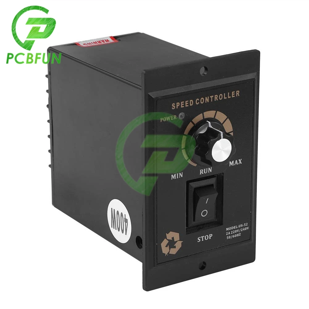 400W AC 220V 50/60Hz мотор Скорость регулятор вперед или назад Регулятор Редуктор для