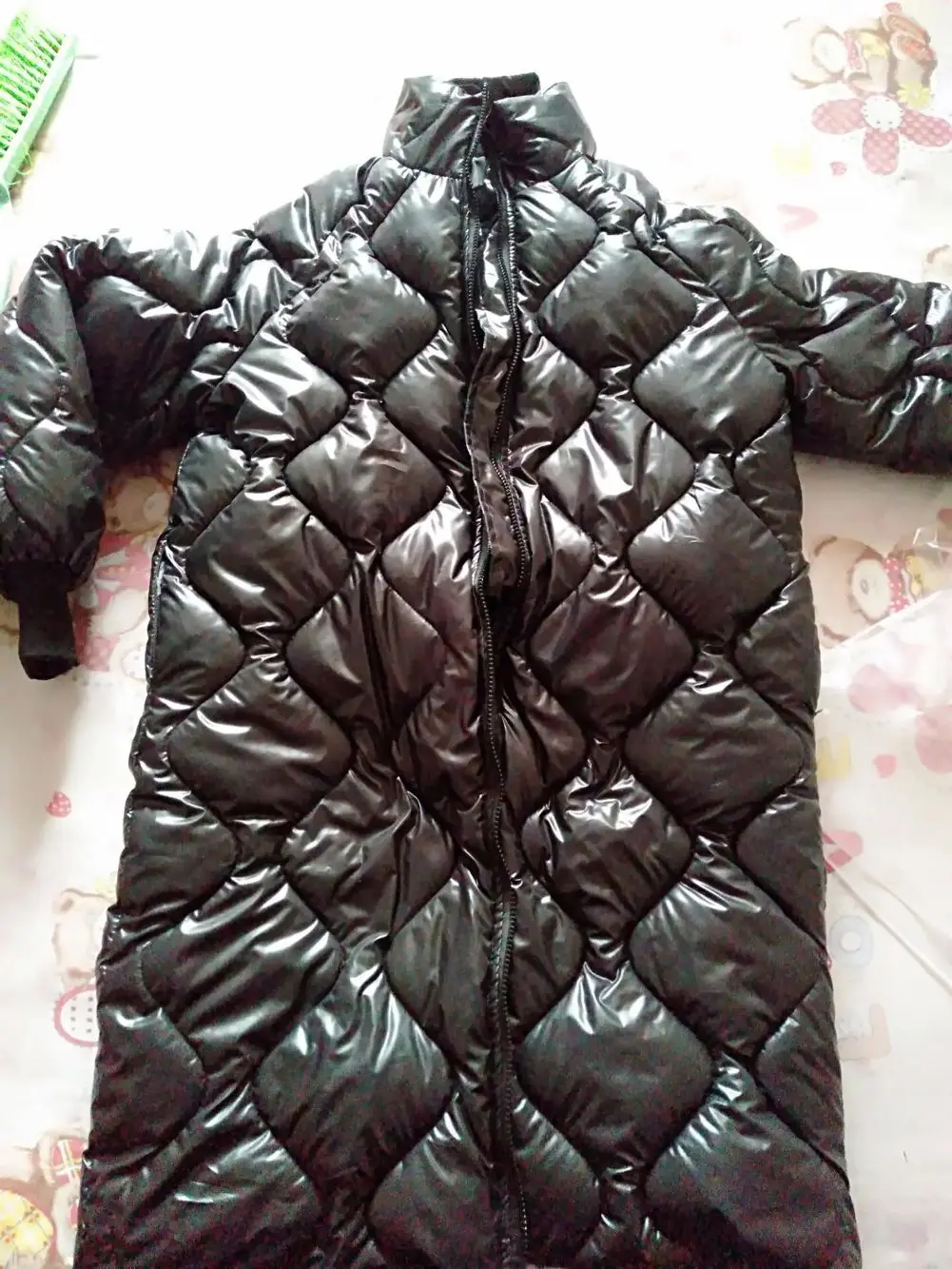 Women's Down Jacket Parka Female Bright Glow Winter Cotton Quilted Coats Space metallic luster long Ladies Clothes