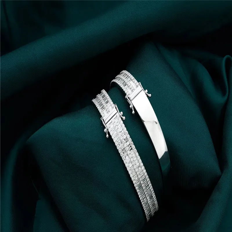 Настоящий 18 К золотой бриллиантовый браслет для женщин можно выбрать Муассанит женский подарок
