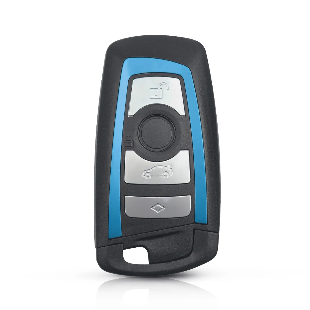 Dandkey 10 шт. сменный смарт-пульт дистанционного управления брелок для BMW F CAS4 5 серия 7 серия 3/4 кнопки без ключа чехол HU100R лезвие - Цвет: 4 Button Bule