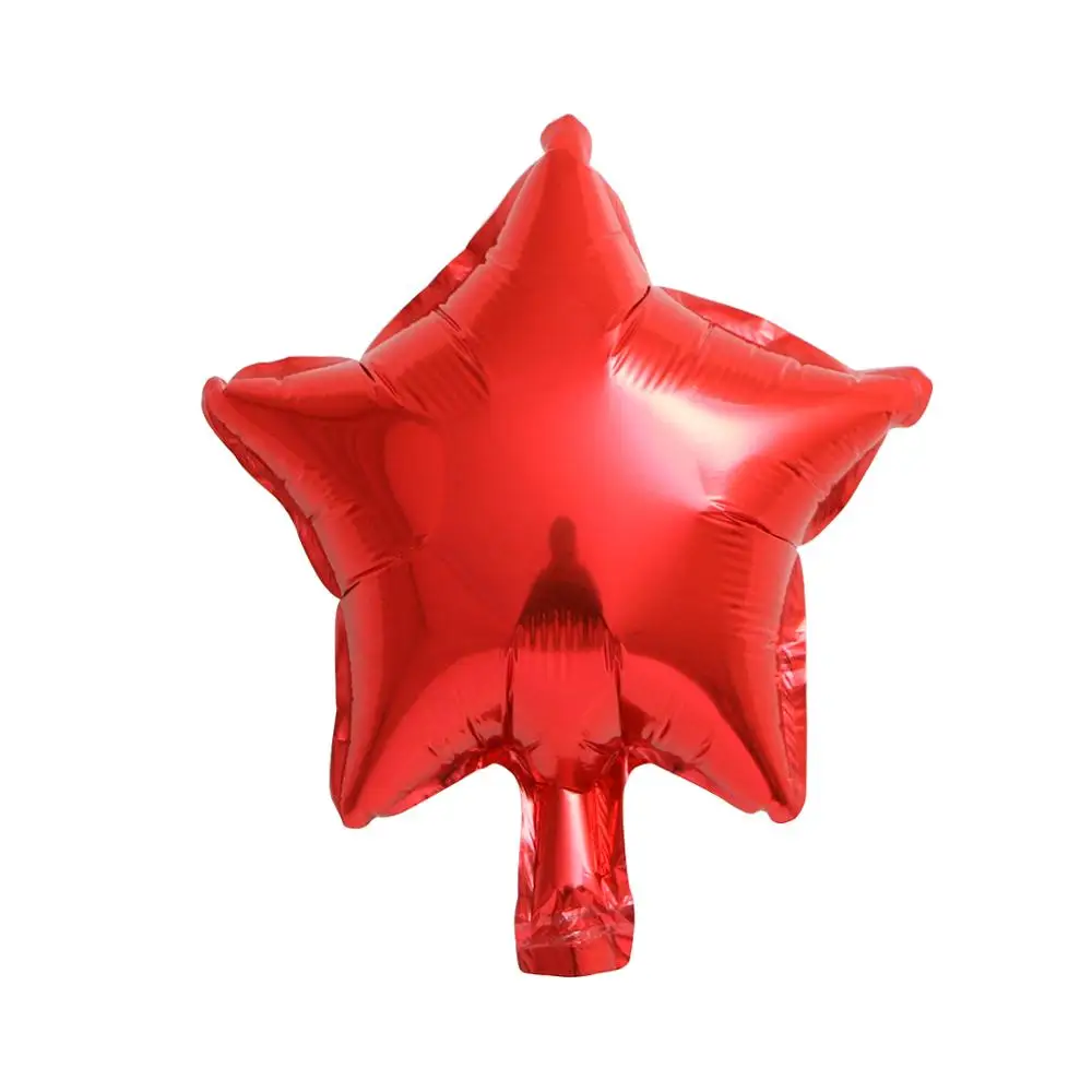 Смешанные 10 шт 10 дюймов пятиконечная звезда в форме сердца фольгированные шары для свадьбы и дня рождения Декор чистый цвет металлик надувные игрушки globos - Цвет: 10pcs as the picture