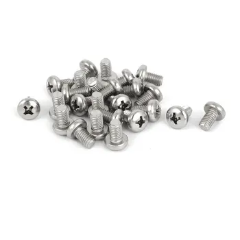 

uxcell 25 Pcs M5x8mm 316 Stainless Steel Phillips Pan Head Machine Screws Bolts